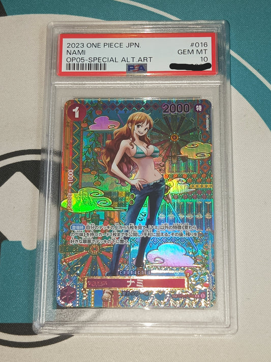 PSA 10 2023 One Piece JPN Nami OP05-Special Art Rare