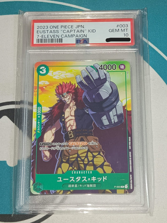 PSA 10 2023 One Piece JPN Eustass 'Captain' Kid 7-Eleven Campaign