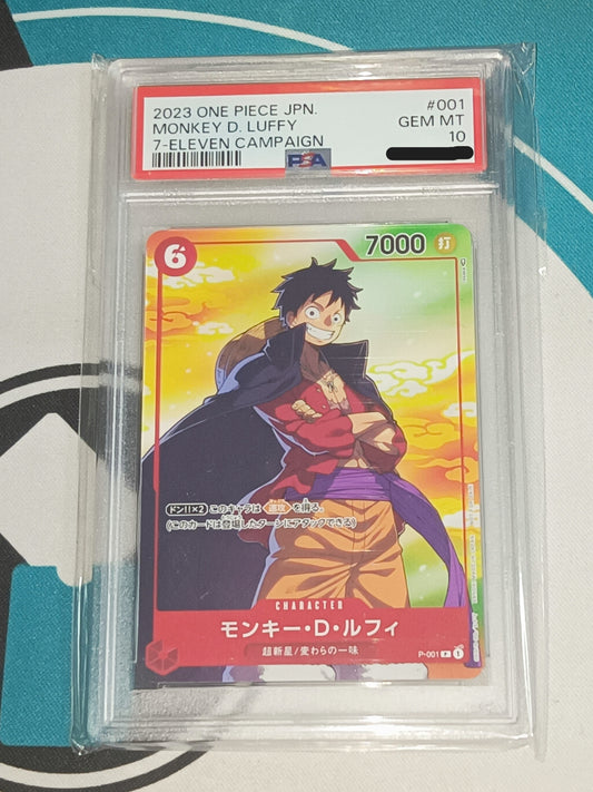 PSA 10 2023 One Piece JPN Monkey D Luffy 7-Eleven Campaign